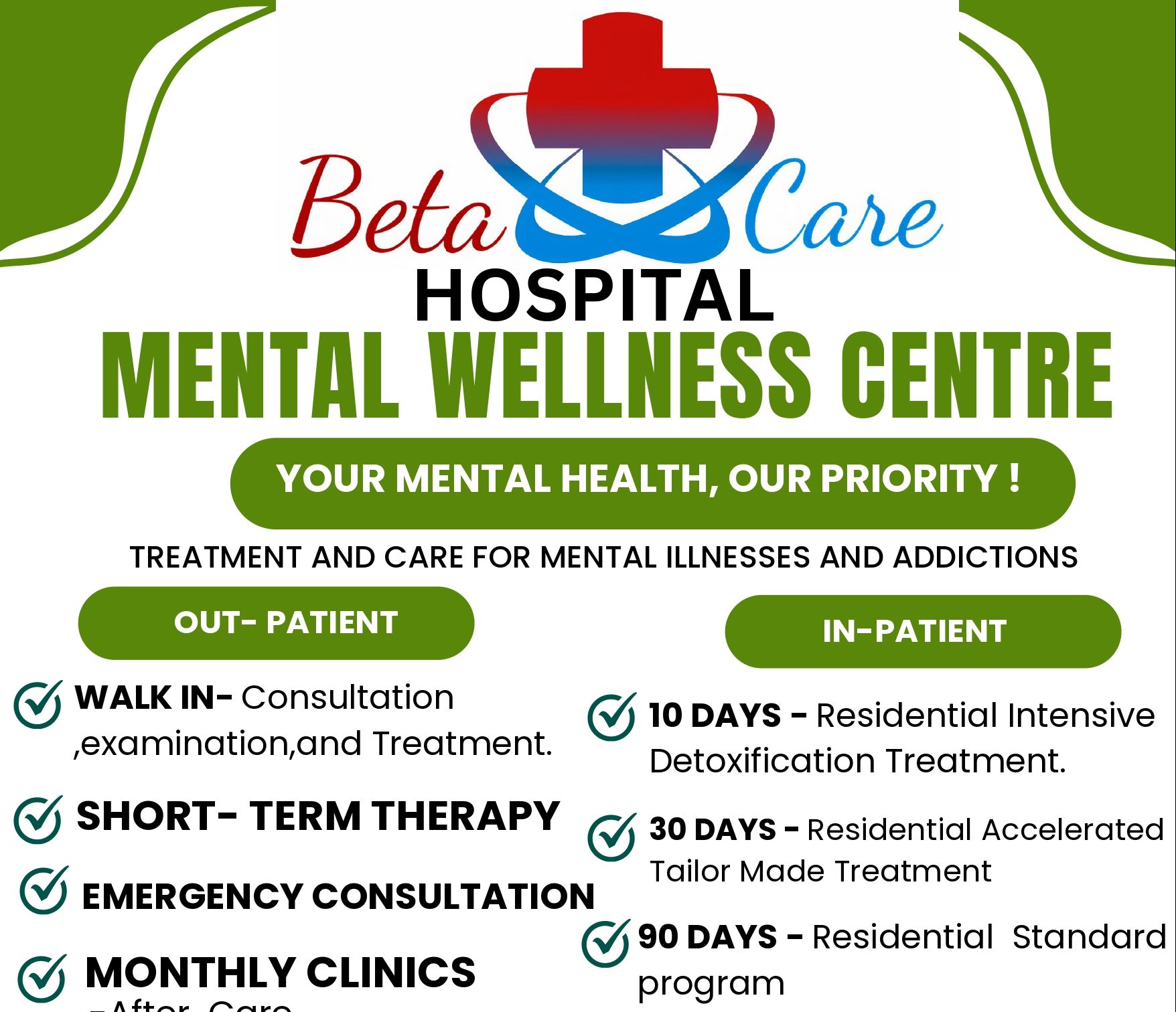 Beta Care Hospital Mental Wellness Center