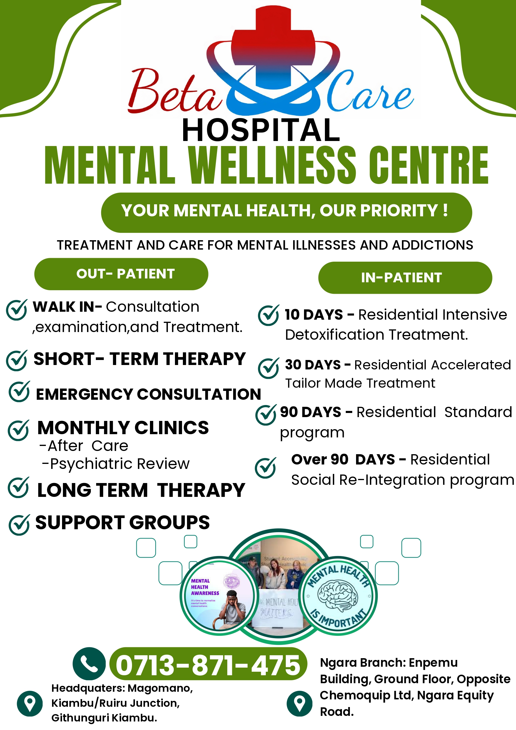 Beta Care Hospital Mental Wellness Center